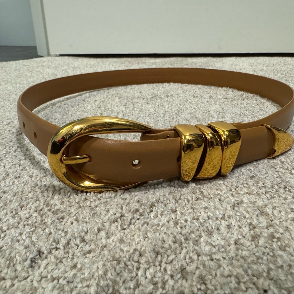 Madewell triple metal keeper belt size small
